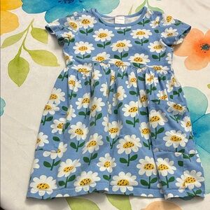 Hanna Andersson Blue Dress with White Floral Print